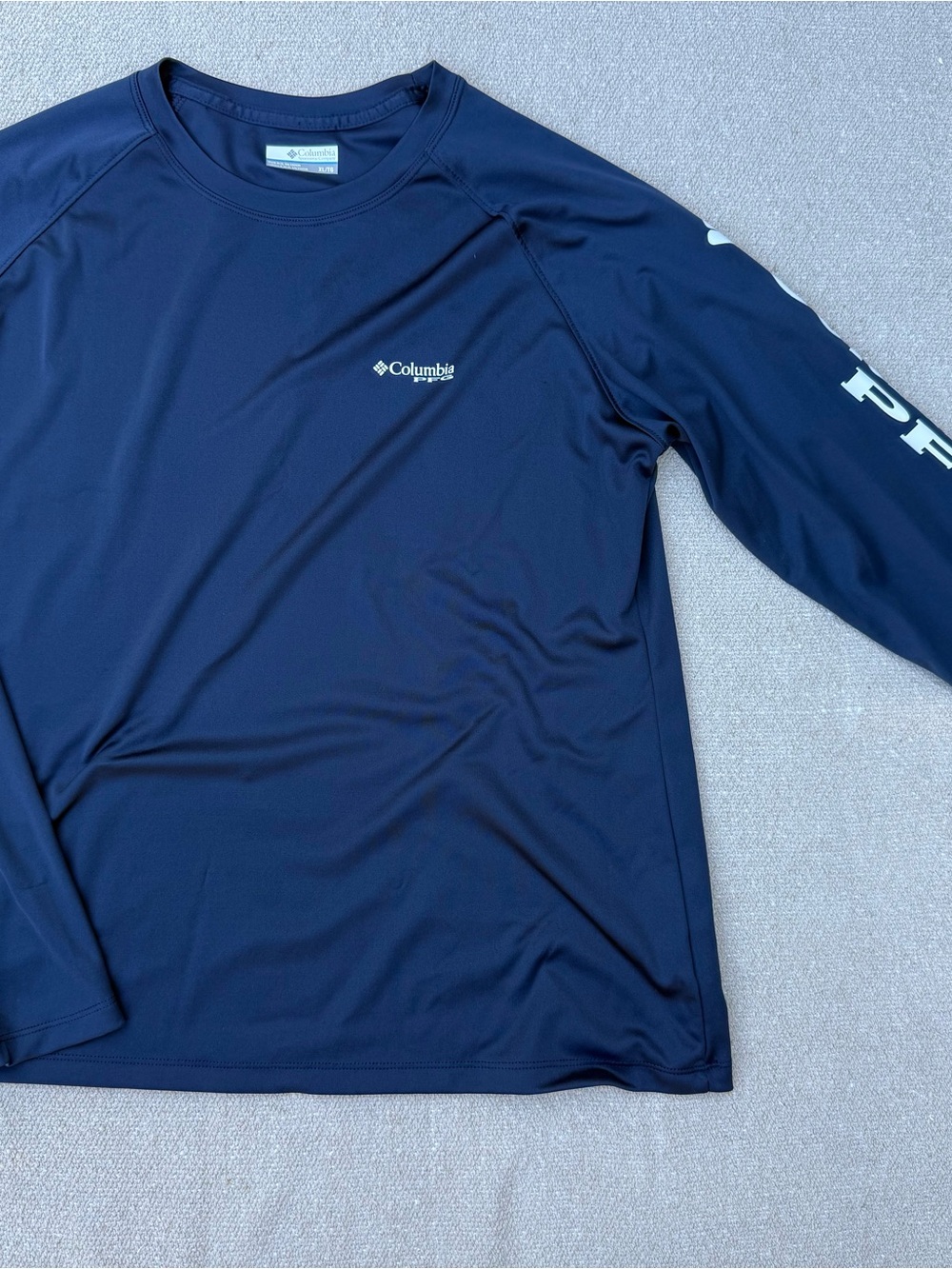 Columbia PFG Navy Long-Sleeve Performance Tee